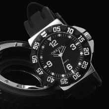 Luxury White Number Men Women Boy Quartz Analog Rubber Wrist Watch Fashion Black