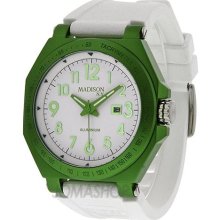 Madison Candy Time White Dial Green Aluminum Unisex Watch G4452-0 ...