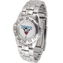 Maine Black Bears Ladies Stainless Steel Wristwatch
