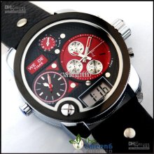 Man Watch 3atm Water Resistant Mechanical Watch Pu Leather Auto Mech
