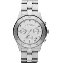 Marc By M Jacobs Women's Amy Silver Tone Stainless Steel Mbm3100 Rv$225