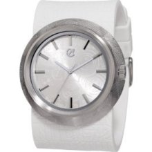 Marc Ecko Men's The Eero Silver Dial Watch E11534g2 White Silicone Wide Band