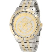 Marc Ecko Rhino E8m034mv Men's Watch - White Dial Gold Accents Stainless Steel
