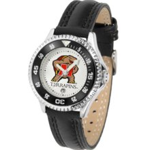 Maryland Terrapins Competitor Ladies Watch with Leather Band