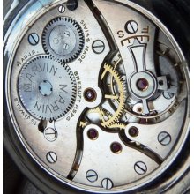 Mega Rare Military Marvin Observatory Chronometer Pocket Watch,4 Adjustments