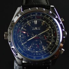 Mens 6 Hands Week/Day/24Hs Automatic Mechanical Watch