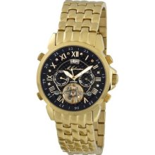 Mens Automatic Gold Plated Stainless 8 Diamonds Wrist Watch Atlisggbdcrbn
