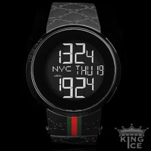 Mens Black Authentic Digital Gucci Watch
