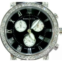 Mens Diamond Super Benny Plus Round Cut F-G Color & Co Watch 8.00ct