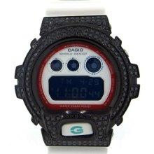 Mens G-shock Black Cz Case White Band Watch Dw6900 Casio Hot Style