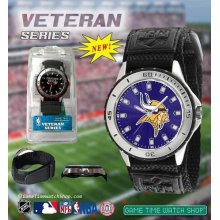 Mens Game Time Team Logo Sports Watch Veteran Series Black Velcro all NFL Teams