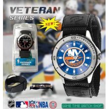 Mens Game Time Team Logo Sports Watch Veteran Series Black Velcro all NHL Teams