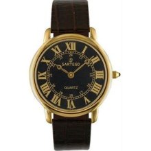 Men's Gold Tone Toledo Dress Watch Black Dial Men's Gold Tone Toledo Dress Watch Black Dial