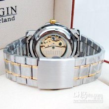 Mens Golden Hollow Automatic Unique Design Watch Deluxe