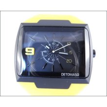 Mens Ladies Detomaso Yellow Silicone Sandro Dt2003d Sports Watch Citizen Movt