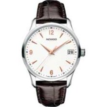 Men's Movado Circa Watch with White Dial (Model: 0606570) movado