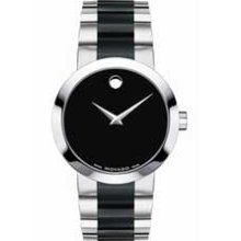 Men's Movado Verto Two-Tone Stainless Steel Watch with Black Museum