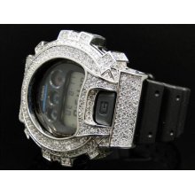 Mens Shock Resistant Band Simulated Diamond Custom Iced Watch Joe Rodeo