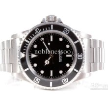 Mens Stainless Steel Sub No Date 14060 Black Dial Luxury Wrist Mens