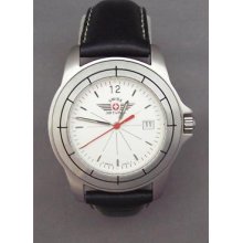 Men's Swiss Air Force Black Leather Strap Watch