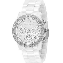 Michael Kors Runway Ceramic Chronograph Sports Watch - White