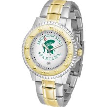 Michigan State Spartans MSU Mens Stainless 23Kt Watch