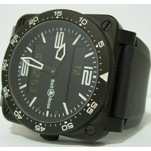 Mint Bell & Ross Br 03-88 Black Pvd Analog / Digital Multifunction Aviator Watch