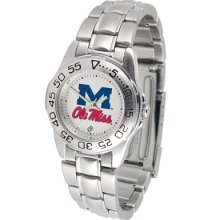 Mississippi Rebels Sport Steel Band-Ladies Watch