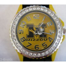 Mizzou Tigers Men's Or Ladies Watch - Yellow Bezel