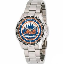 MLB Baseball Watches - Men's New York Mets Stainless Steel Major