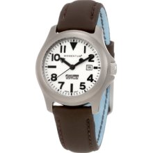 Momentum Ladies 1M-Sp01w12c Atlas White Dial Brown Touch Leather Watch