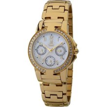 Momentus Gold Ion Plated Stainless Steel White Dial with SWAROVSK ...