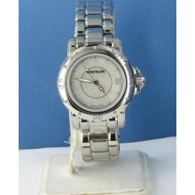 Montblanc 101653 Sport Collection White Mop Diamond Dial Steel Lds Watch $2685