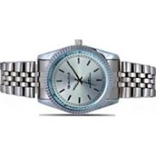 Montres Carlo Mens Silver Dial Stainless Steel Watch ...