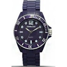 Montres Carlo Womens Fashion Quartz Purple Dial Plastic Bracelet ...