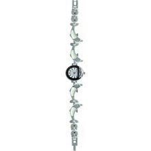 Montres Carlo Womens Fashion Quartz White Dial Dolphin Bracelet W ...