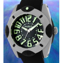 Montreux Davis Swiss Mens Watch-swiss Movement -black Face -ss Case -msrp $1,285