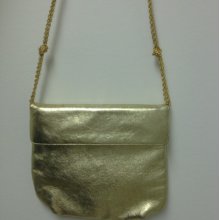 Morris Moskowitz Vintage Gold Leather Evening Bag Very Nice