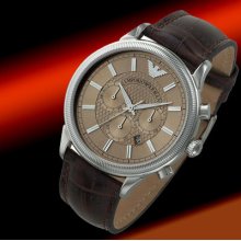 Msrp $295 Authentic Genuine Emporio Armani Chronograph Watch Model Ar0562