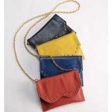 Mud Pie Studded Envelope Cross Body Clutch Four Colors