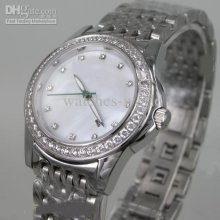 New Gq Odd Quartz Watch Timeless Steel White Mother Of Pearl Diamond