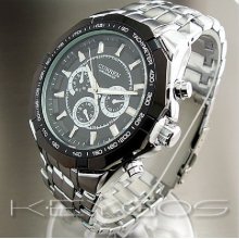 New Luxury Elegant Quality Sport Men Fashion Stainless Steel Wristwat
