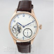 New Men Mechanical Watches Automatic Pendulum Watch Brown Leather Ba