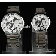 New Style Mickey Mouse Series Lovers Watch Stainless Steel Lover Qua