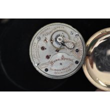 Nice Vintage 18 Size Illinois 23 J Bunn Special With Montgomery Dial Keeping Time