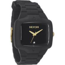 Nixon Mens Watch The Rubber Player - Matte Black/gold Sale