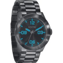Nixon Private SS Gunmetal Blue Watch - Gunmetal regular