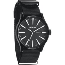 Nixon Sentry All Black Nylon Mens Watch A0271148 ...