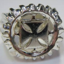 No Fear Mens Iron Spinning Cross Ring Sz 11