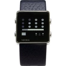 Nooka Unisex Zot V Series Black Leather Watch Zotbk